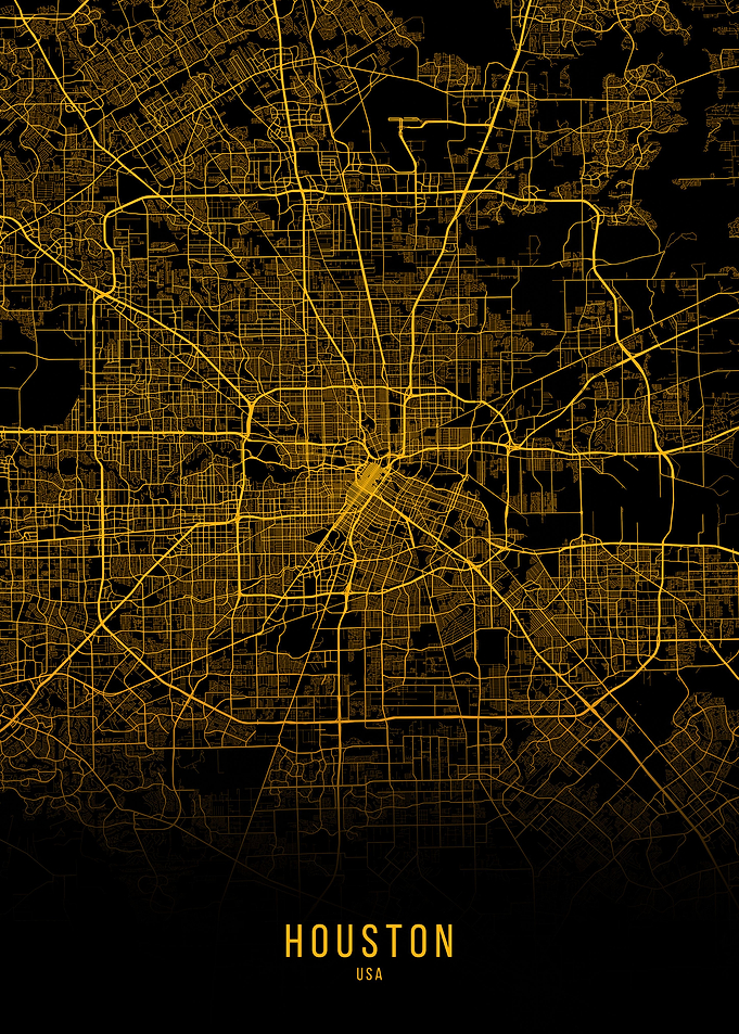 Houston golden map
