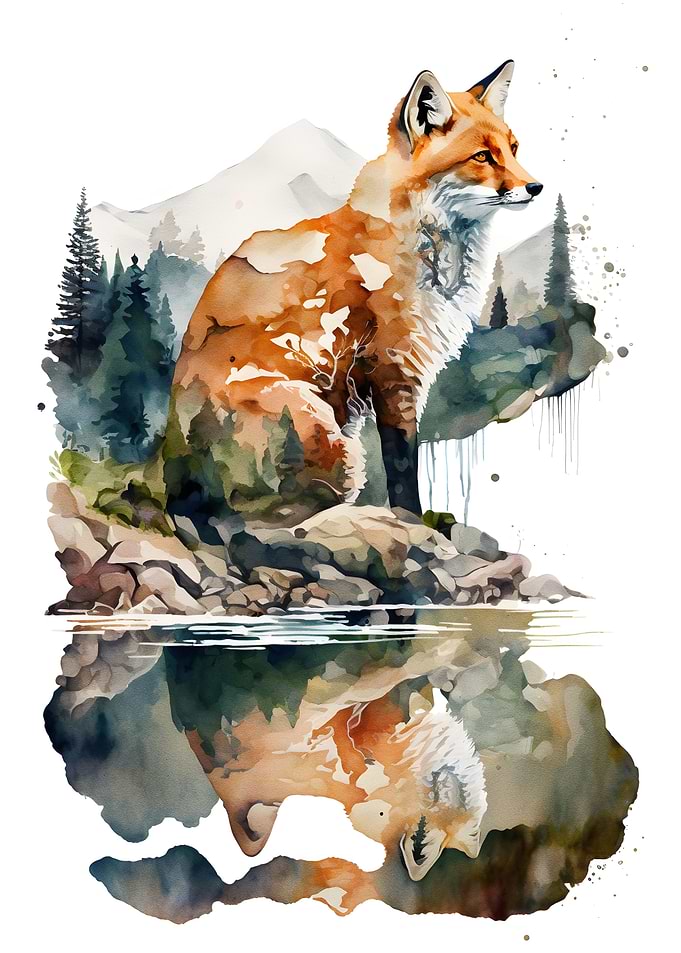 Fox watefcolors 3