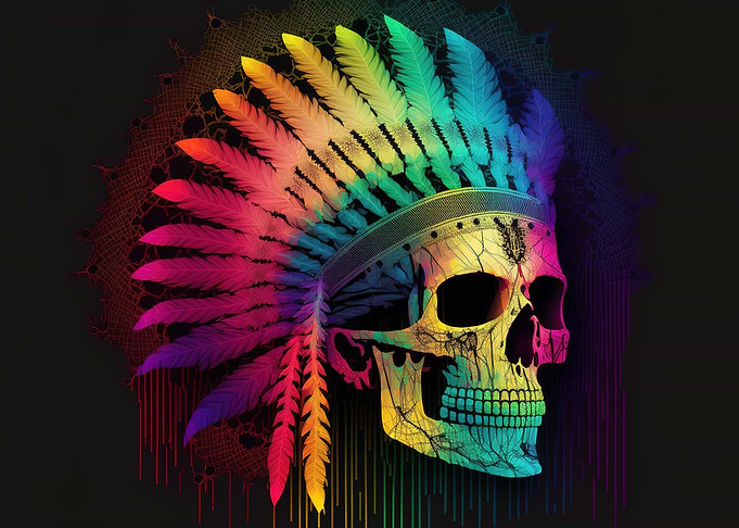 Indian Skull Neon