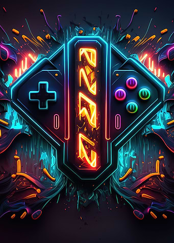 gaming neon art