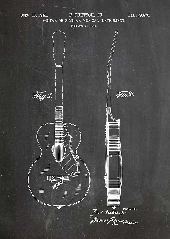 Guitar patent 1941