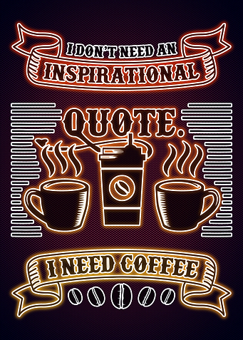 Coffee Neon Poster