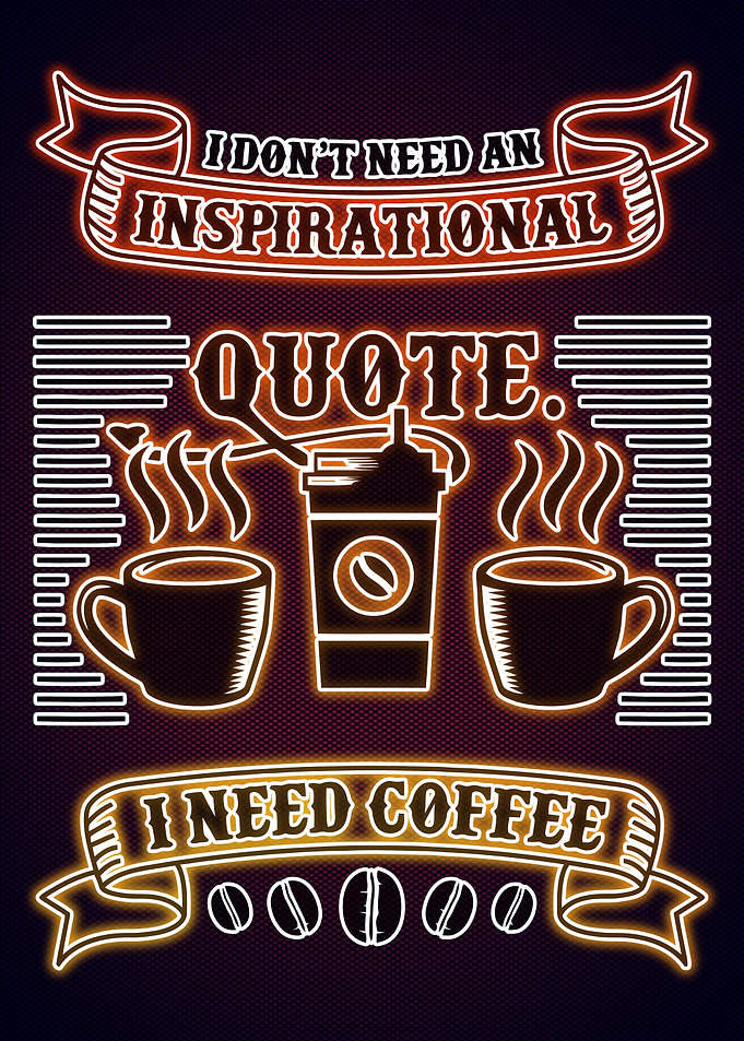 Coffee Neon Poster