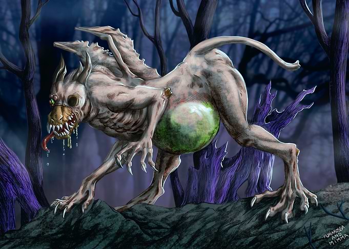 Bloated zombie dragon
