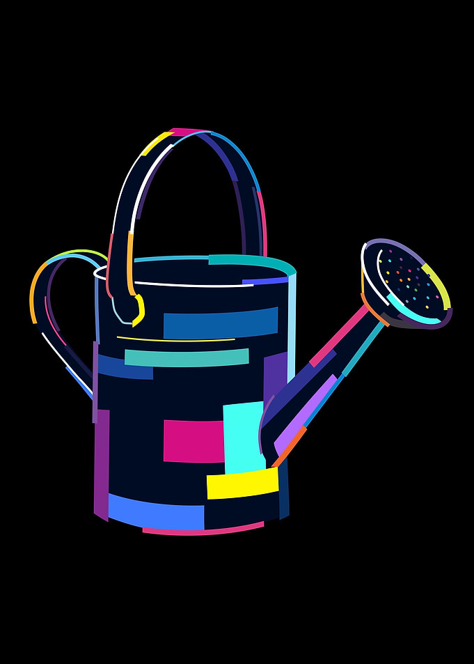 Abstract watering can