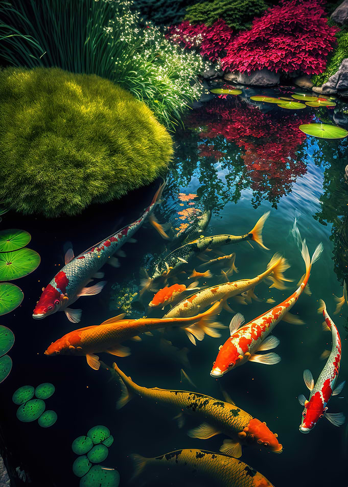 Beautiful Goldfish swimmin