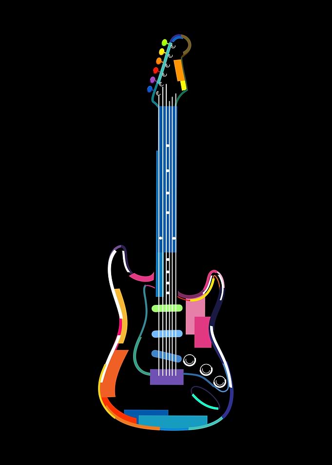 Abstract electric guitar