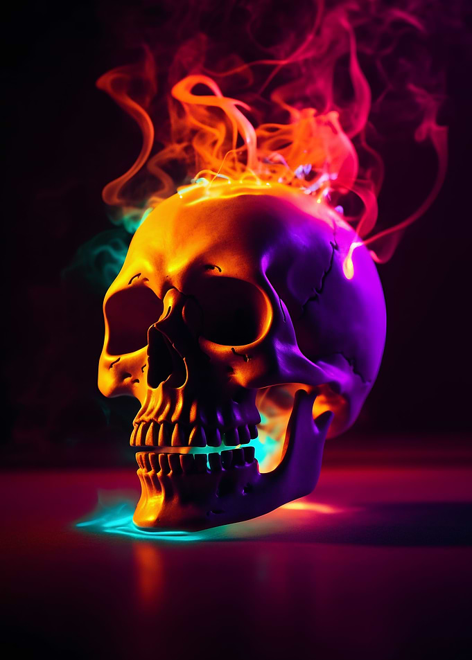 Neon Skull