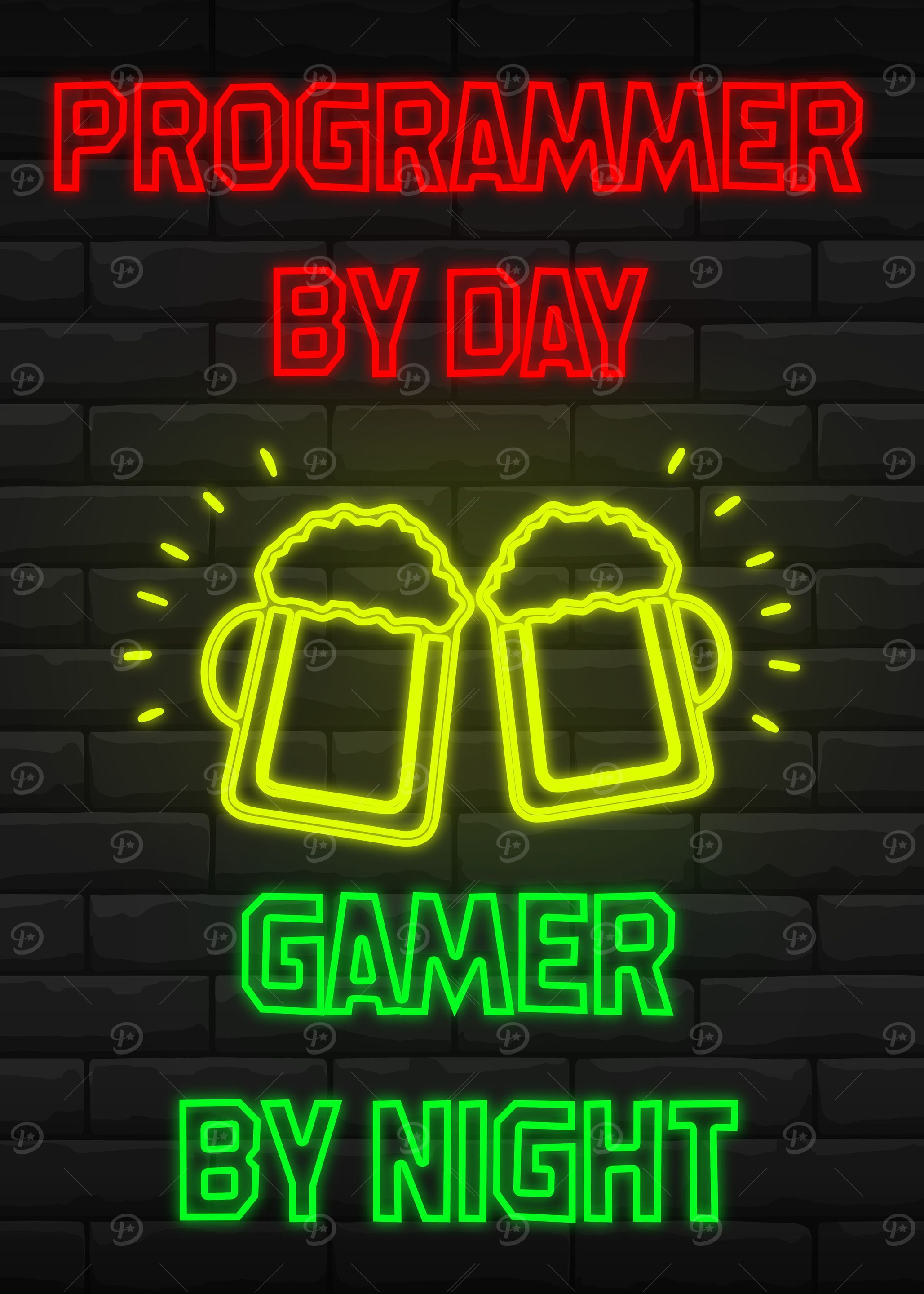 Gaming Gamer Poster Neon