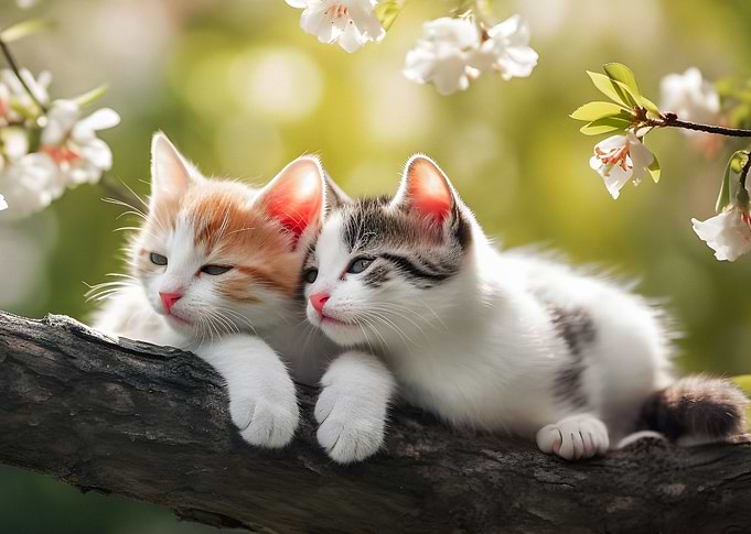 Kittens in a tree