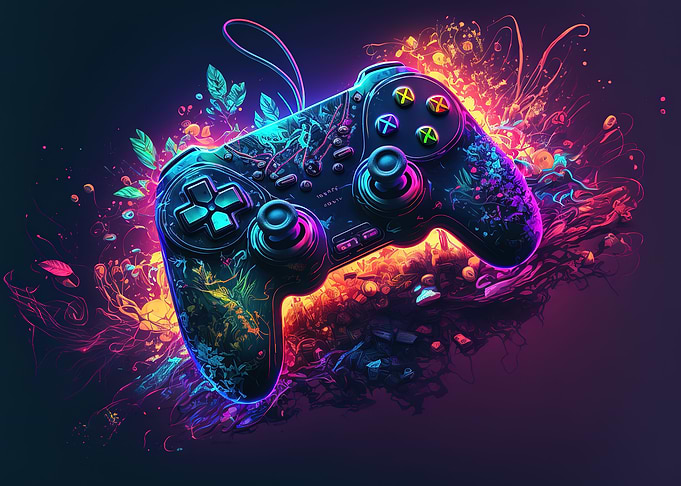 gaming neon art