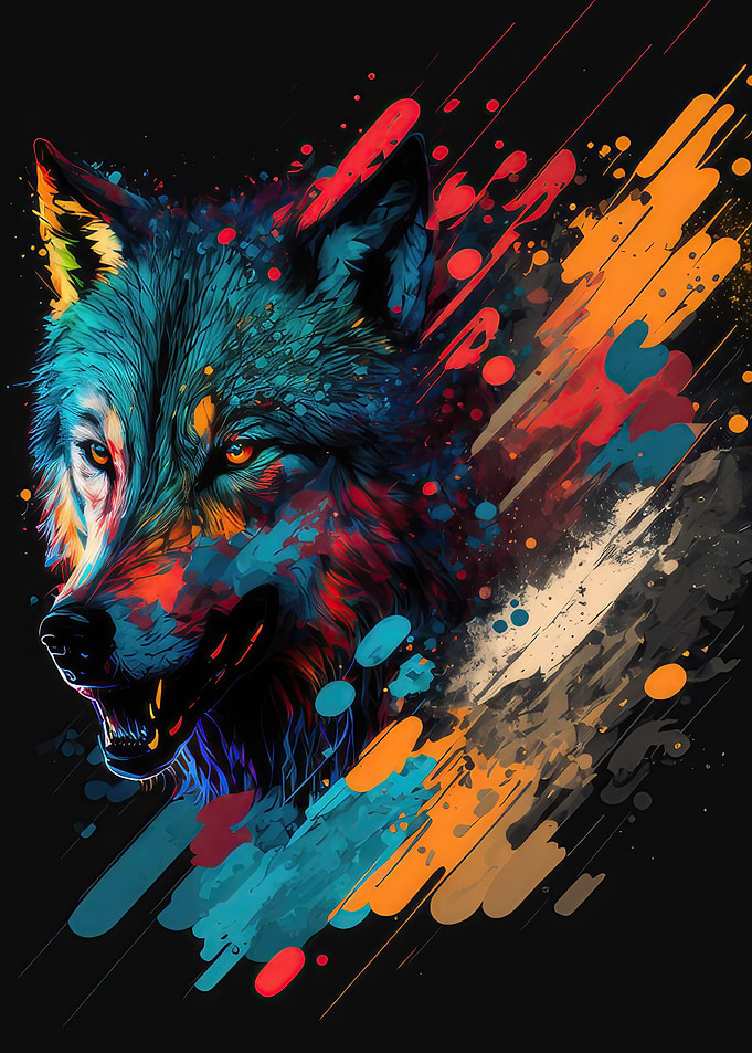 Colorful Wolf