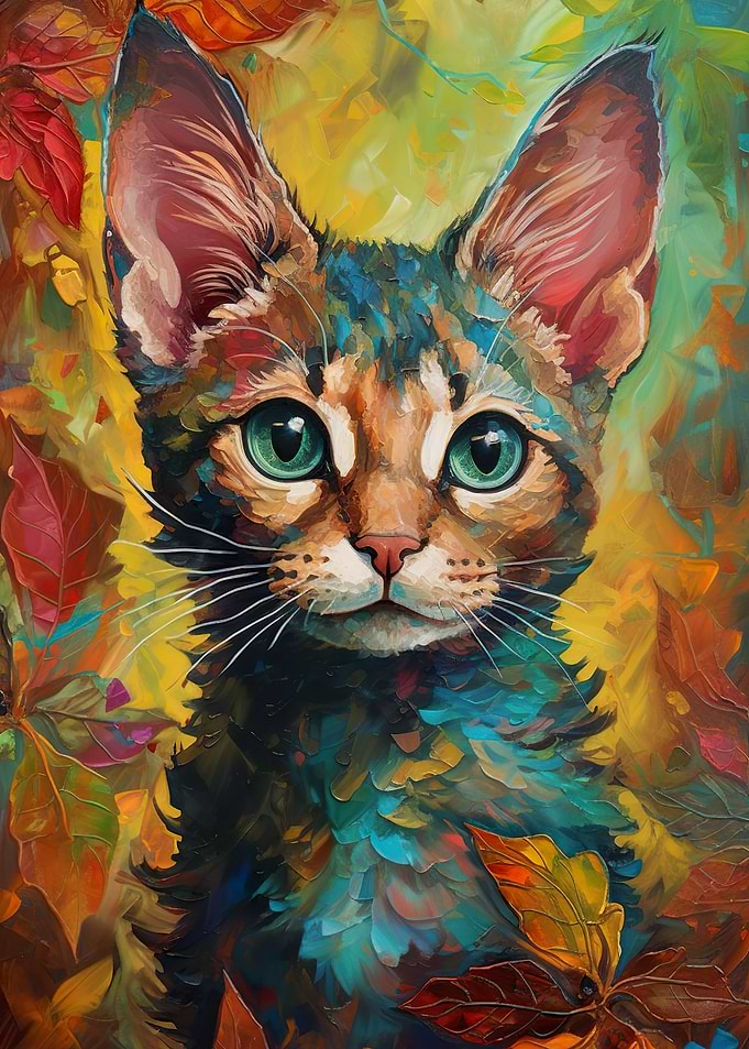 Baby cat in watercolor