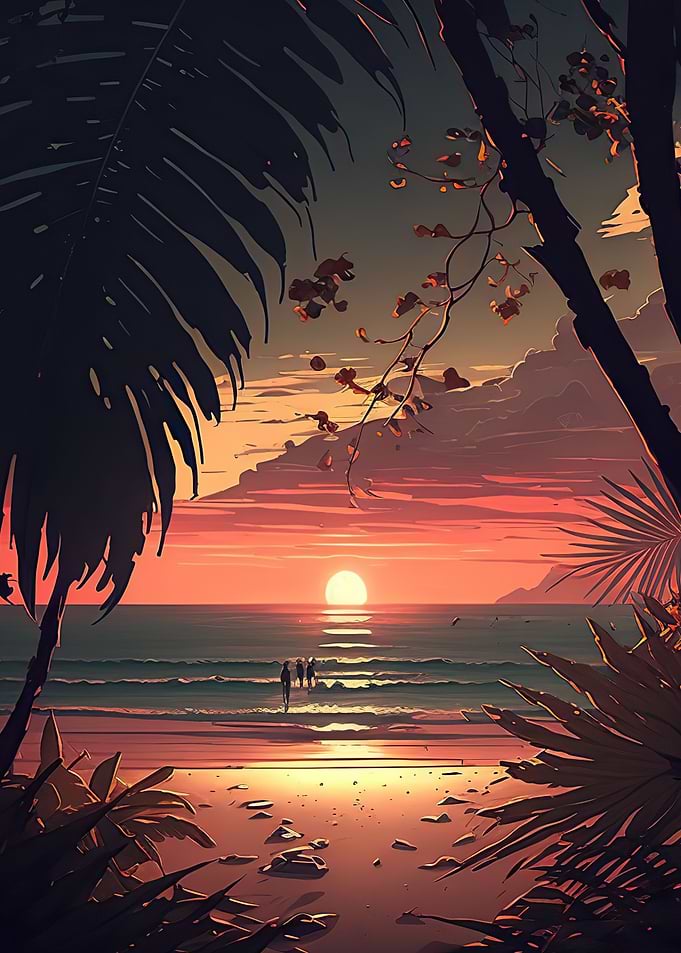 Beach Sunset Landscape
