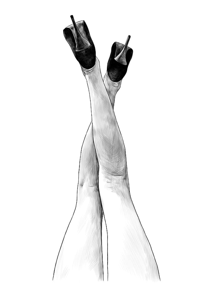 Long Legs High Heels Girl