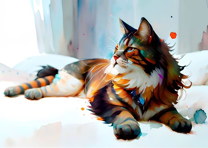 Watercolor Cat