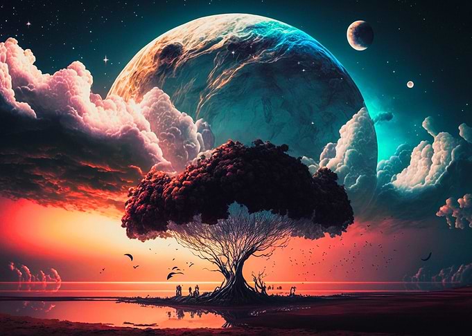 tree and earth art