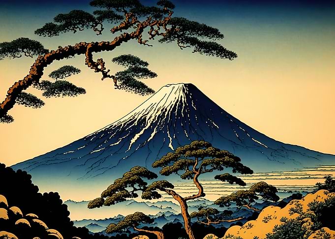 japan vintage landcapes