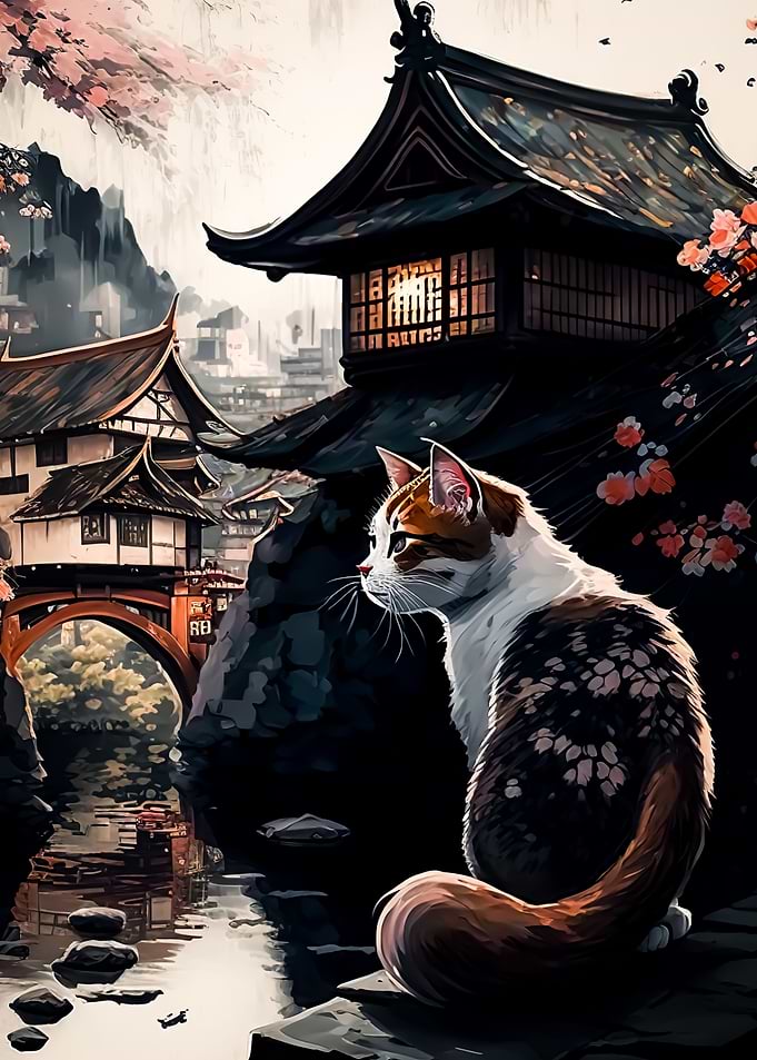 Cat moon japan