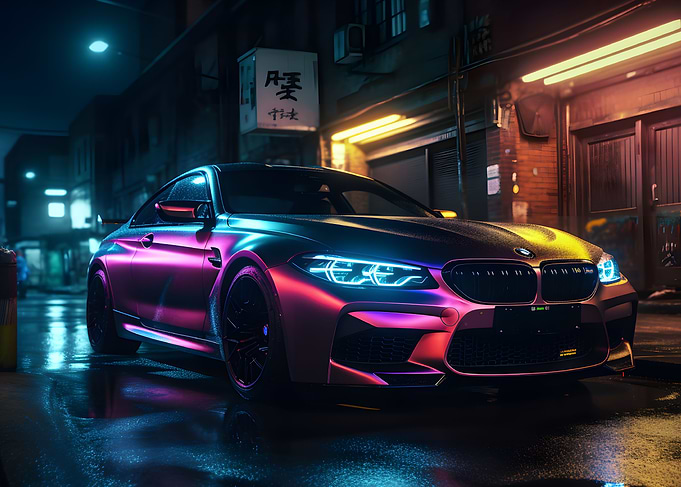 Neon BMW M6