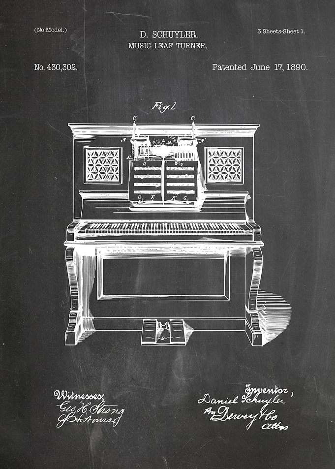 Music leaf turner patent