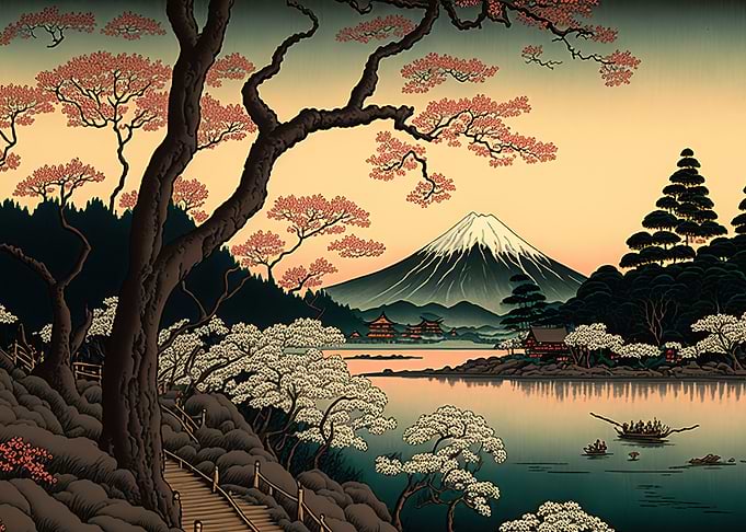 japan vintage landcapes