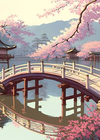 Cherry Blossom Japan Art