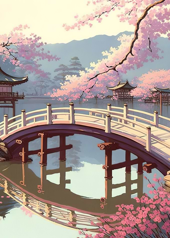 Cherry Blossom Japan Art