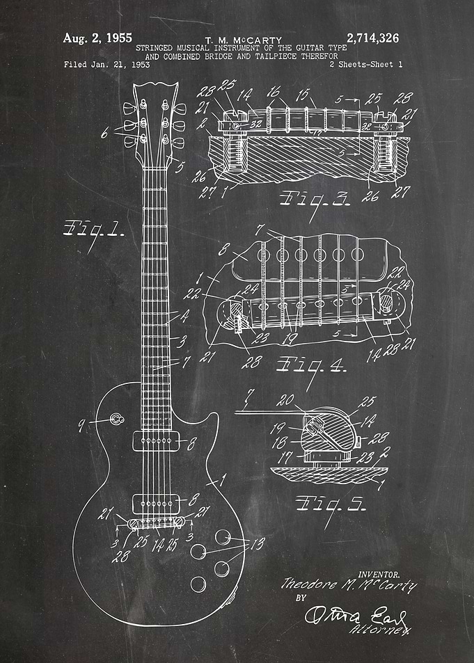 electric guitar patent