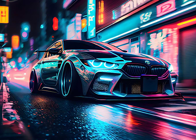 Neon BMW M6