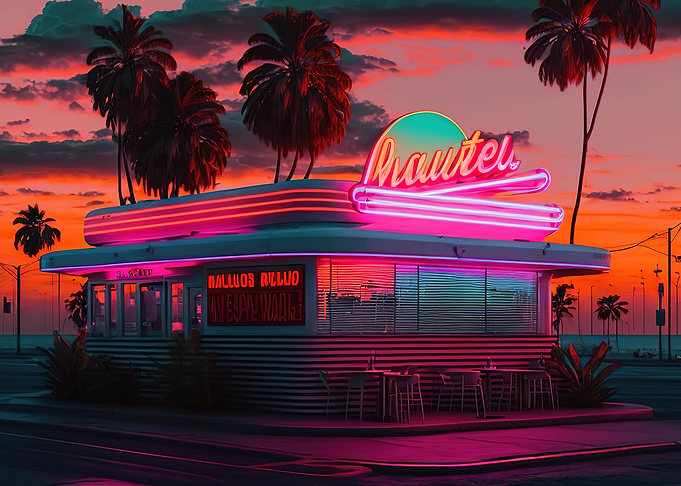 Outdoor Bar Beach Neon
