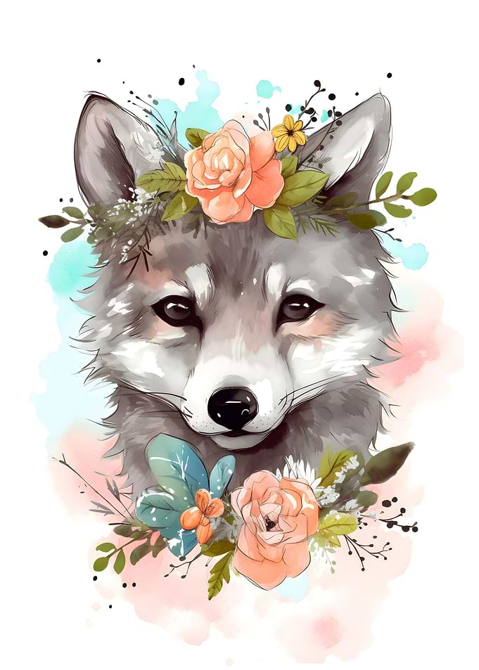 Floral Wolf