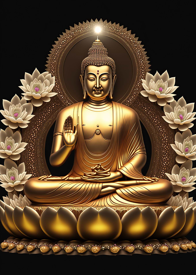 Buddha Beside Lotus