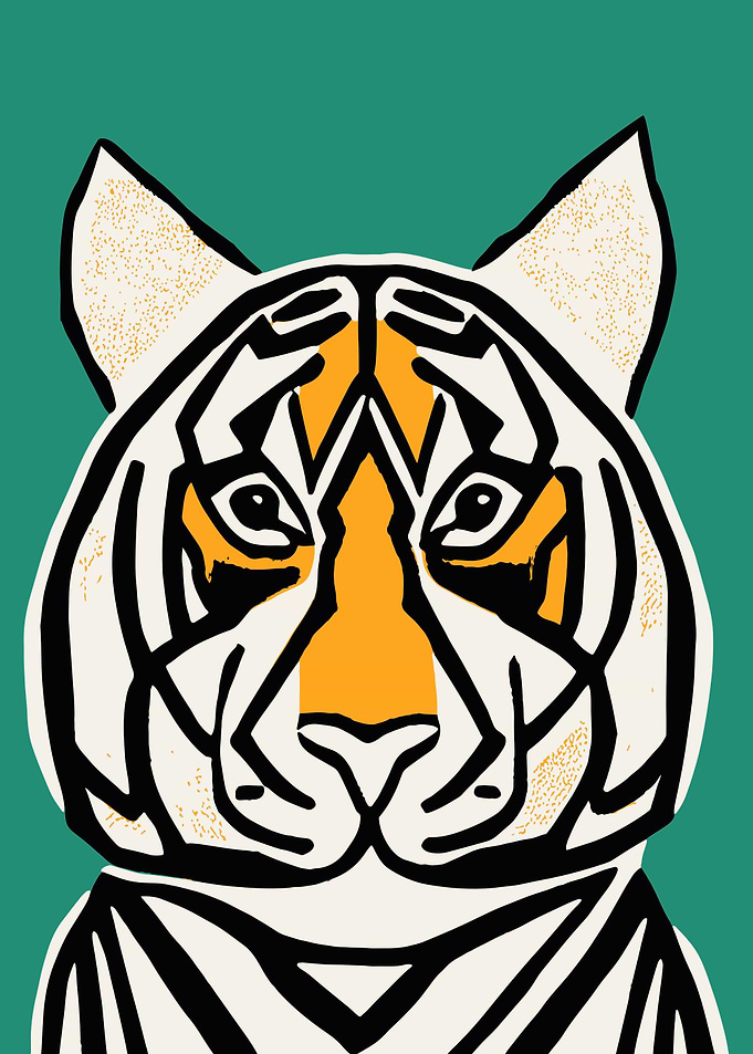 Cute Tropical Tiger