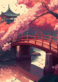 Cherry Blossom Japan Art