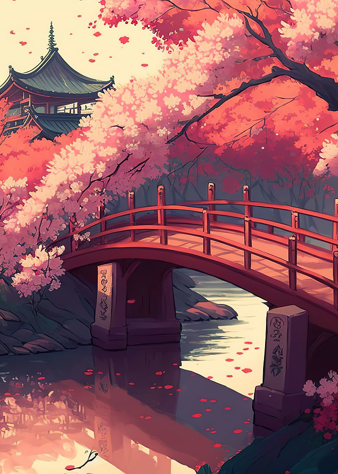 Cherry Blossom Japan Art