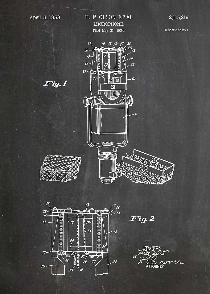 Microphone patent 1938