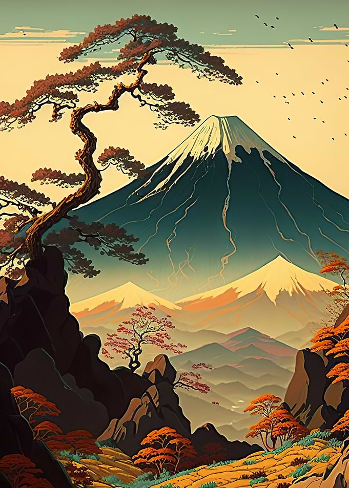 japan vintage landcapes