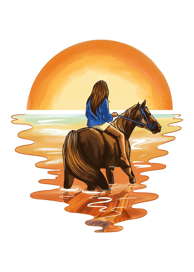 Sunset Horse