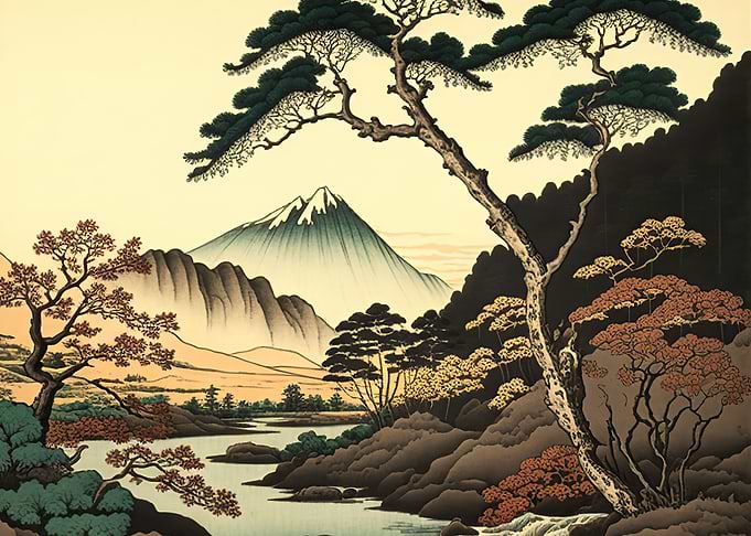 japan vintage landcapes