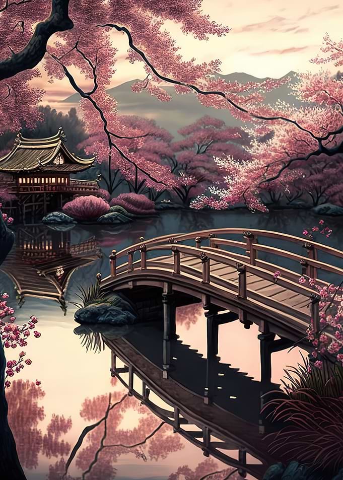 Cherry Blossom Japan Art