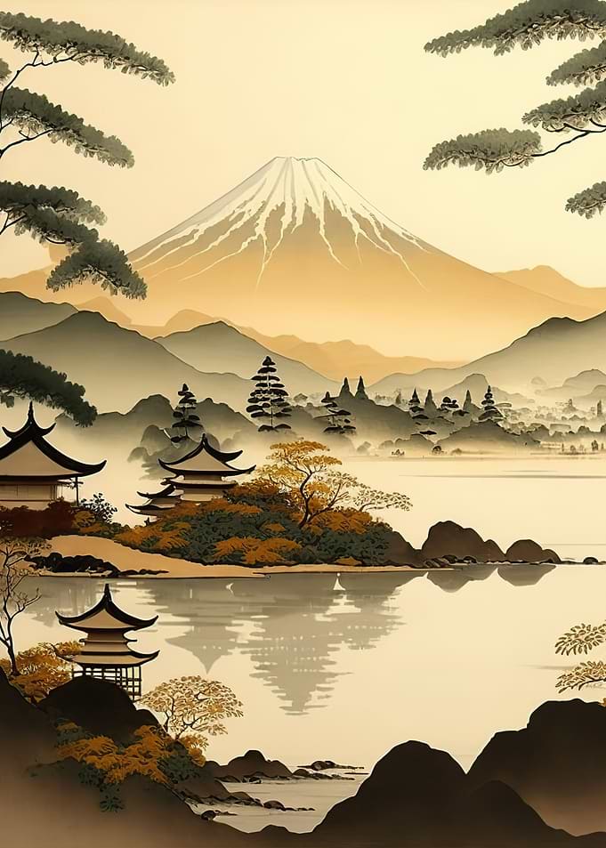 japan vintage landcapes