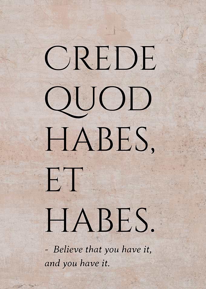 Latin Quote Believe