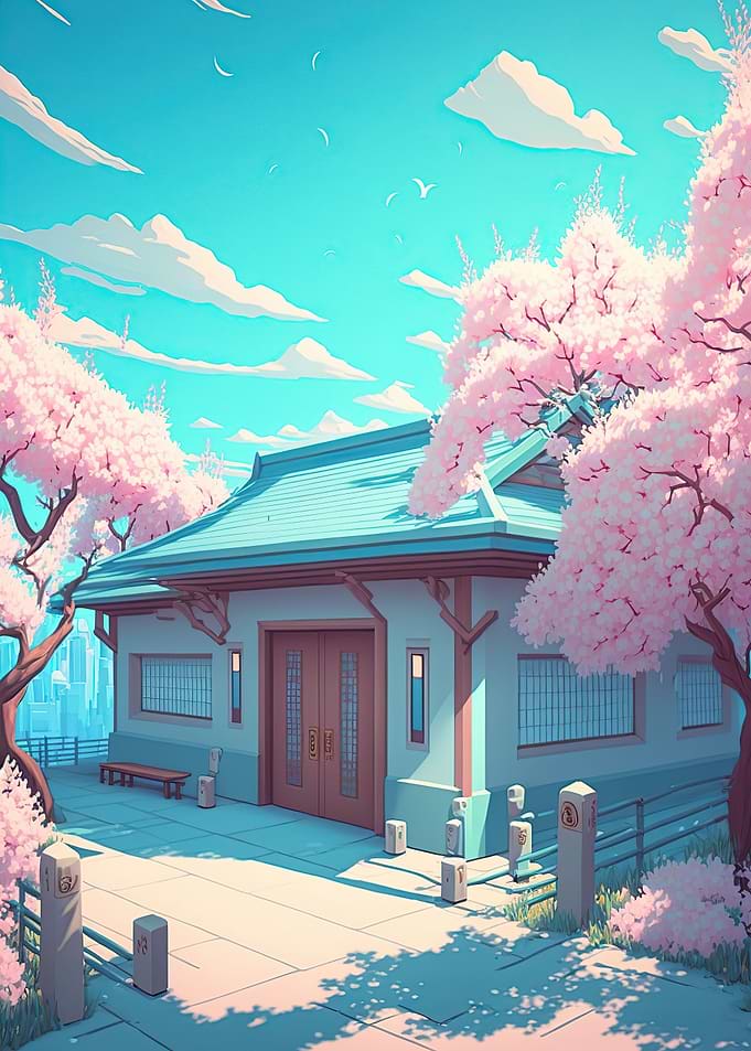 anime japan cherry blooms