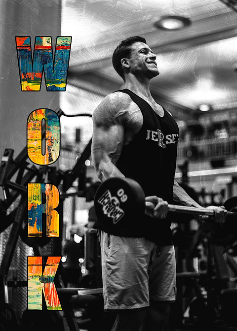 GYM — metal poster wall art
