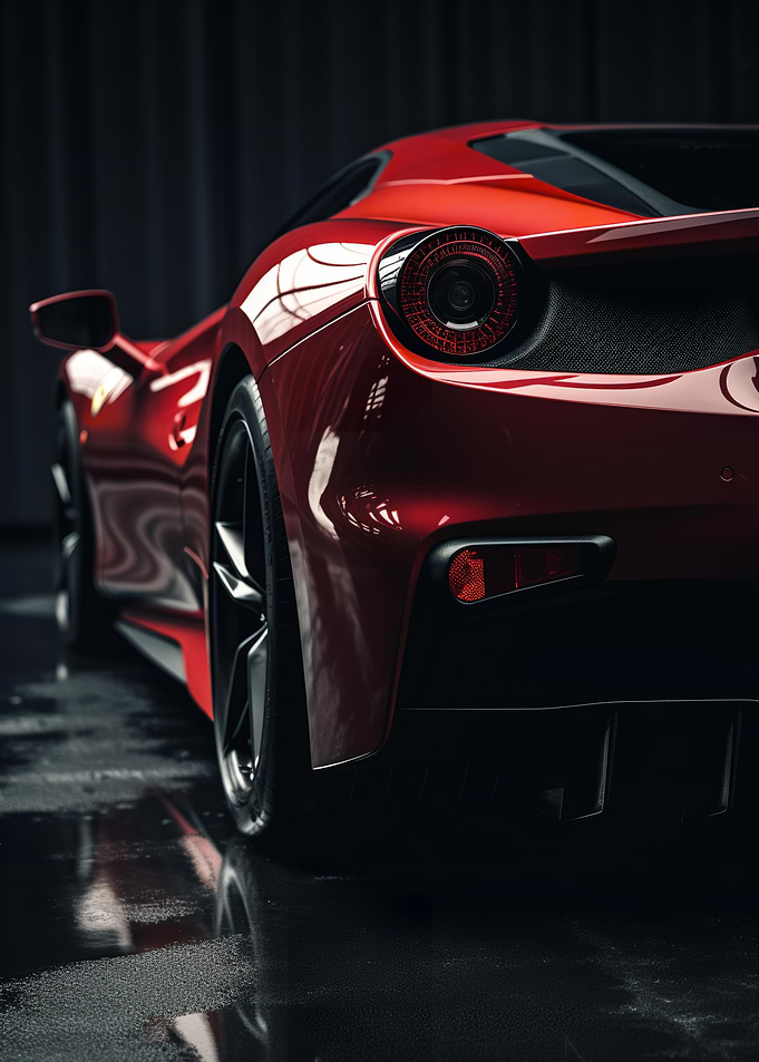 Red Ferrari 488