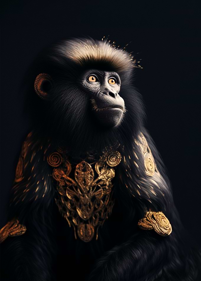Black and Gold Monkey