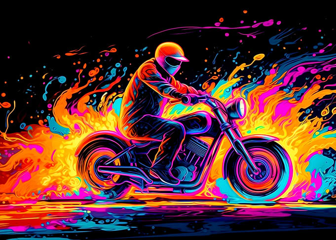 Colorful Motorcycle