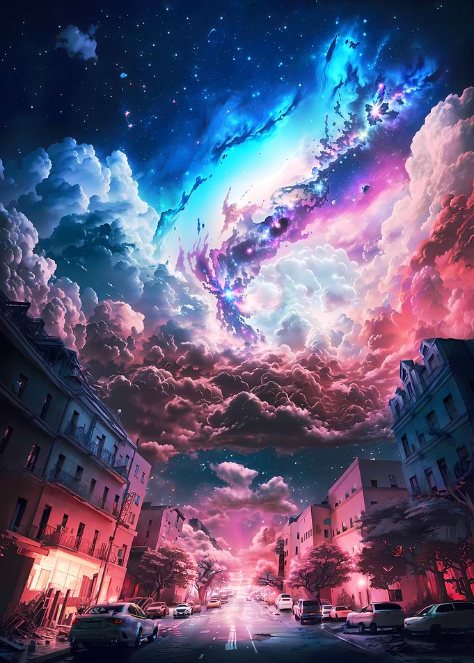 Night Dream City Galaxy