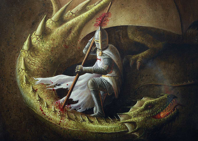 Saint George with dragon